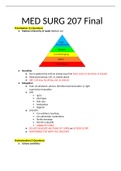 MED SURG 207 - Final Study Guide.