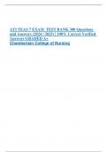 ATI TEAS 7 EXAM  TEST BANK 300 Questions and Answers (2024 / 2025) | 100% Correct Verified Answers |GRADED A+| Chamberlain College of Nursing|