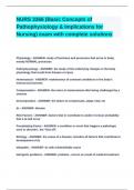 NURS 3366 (Basic Concepts of Pathophysiology & Implications for Nursing) exam 