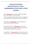 NURS 5315 ADVANCED PATHOPHYSIOLOGY EXAM 1 | COMPREHENSIVE STUDY GUIDE | LATEST 2024/2025