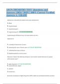 ASCP-CHEMISTRY EXAM TEST  Questions and Answers (2024 / 2025) | 100% Correct Verified Answers A+  GRADE