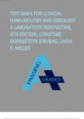 Test Bank For Clinical Immunology and Serology A Laboratory Perspective Fifth Edition by Christine Dorresteyn Miller | Complete Guide A+