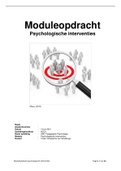 Moduleopdracht Psychologische interventies NCOI, cijfer 9! incl. beoordeling en exameninformatie