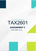 TAX2601 Assignment 3 Semester 2  2024