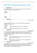 NURS 6051 WEEK 3 QUIZ WITH ANSWERS – PATHOPHYSIOLOGY