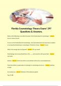 Florida Cosmetology Theory Exam/ 297 Questions & Answers.  