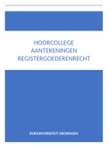 Hoorcollege aantekeningen Registergoederenrecht