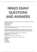 NR605 EXAM QUESTIONS AND ANSWERS