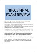 NR605 FINAL EXAM REVIEW