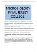 MICROBIOLOGY FINAL JERSEY COLLEGE 