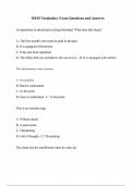 HESI Vocabulary Exam Questions and Answers