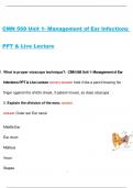 CMN 568 Unit 1- Management of Ear Infections PPT & Live Lecture.pdf 100% correct