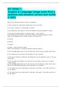 ATI TEAS 7 - English & Language Usage exam final questions and answers correct and verified 100%