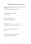 HESI Biology Practice Questions and Answers