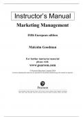 Solution Manual For Marketing Management, 5th Edition by Philip Kotler, Kevin Lane Keller, Mairead Brady, Malcolm Goodman, Torben Hansen