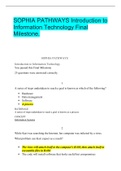 SOPHIA PATHWAYS Introduction to Information Technology Final Milestone.