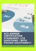 ACS-AIRMAN CERTIFICATION STANDARDS |119 QUESTIONS | WITH PASSED SOLUTIONS!!!