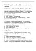 NURS 309 Quiz 11 Acute Renal 2 Questions With Complete Solutions