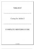 (SU) NSG3037 Caring for Adults I - Complete Midterm Guide 20242025