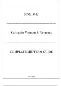 (SU) NSG3047 Caring for Women & Neonates - Complete Midterm Guide 20242025.