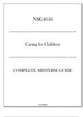 (SU) NSG4056 Caring for Children - Complete Midterm Guide 20242025.