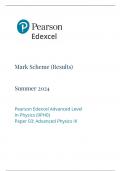 Mark Scheme (Results) Summer 2024 Pearson Edexcel Advanced Level In Physics (9PH0) Paper 03: Advanced Physics III