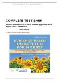 Test bank for Schmidt & Brown 4th edition Evidence-Based Practice for Nurses Appraisal and Application of Research.