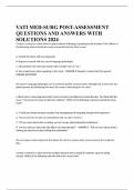 VATI MED-SURG POST-ASSESSMENT QUESTIONS AND ANSWERS WITH SOLUTIONS 2024