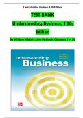 TEST BANK For Understanding Business 13th Edition by Nickels, McHugh and McHugh; ISBN: 9781260894851, All 20 Chapters Covered, Verified Latest Edition