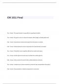 CM 1011 Final Exam Questions  and Correct Answers