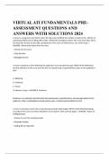 VIRTUAL ATI FUNDAMENTALS PRE- ASSESSMENT QUESTIONS AND ANSWERS WITH SOLUTIONS 2024 