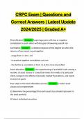 CRPC Exam | Questions and Correct Answers | Latest Update 2024/2025 | Graded A+