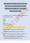 2024-2025 CSPT PRACTICE EXAM 1 100 ACTUAL QUESTIONS WITH VERIFIED CORRECT ANSWERS 100% TOP SCORE