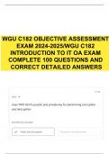 WGU C182 OBJECTIVE ASSESSMENT EXAM 2024-2025/WGU C182 INTRODUCTION TO IT OA EXAM COMPLETE 100 QUESTIONS AND CORRECT DETAILED ANSWERS