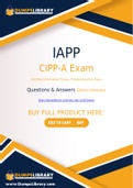 IAPP CIPP-A Dumps - You Can Pass The CIPP-A Exam On The First Try