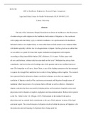 ADR  in  Healthcare  Malpractice  Research  Paperx    BUSI 506  ADR in Healthcare Malpractice: Research Paper Assignment  Legal and Ethical Issues for Health Professionals: BUSI 506-B03 LUO   Liberty University  Abstract  The idea of the Alternative Dispu