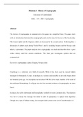 Milestone I  Cryptography.docx     Milestone I   “ History of Cryptography  University of Cumberland s  ISOL   “ 535   “ B05  Cryptography  Abstract  The history of cryptography is summarized in this paper in a simplified form. The paper starts with an in