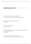 HCM 320 quiz ch.1-4 With Correct Answers