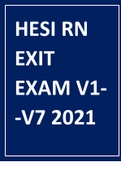 HESI RN EXIT EXAM V1 - V7 2021.