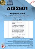 AIS2601 Assignment 5 (COMPLETE ANSWERS) 2024  - DUE September 2024