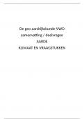 Samenvatting/deelvragen De Geo Aarde Klimaatvraagstukken -  Aardrijkskunde