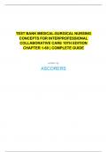 TEST BANK MEDICAL-SURGICAL NURSING CONCEPTS FOR INTERPROFESSIONAL COLLABORATIVE CARE 10TH EDITION CHAPTER 1-69 | COMPLETE GUIDE