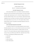 Unit  5  essay  BBA  3551.docx   BBA 3551  Knowledge Management Systems  Columbia Southern University  BBA 3551  “ Information Systems Management  Knowledge Management Systems  In this modern and digital world, it is very important to implement technologi