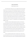 Roman  and  Romanization  unit  III  essay.docx     Roman and Romanization  Columbia Southern University  In the beginning stages of Rome, there was a lot of struggle with many factors that didn't help their survival. As time went on for Rome through m