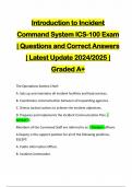 FEMA ICS 100C  EXAMS (IS-100 C) | BUNDLE PACKAGE | QUESTIONS AND CORRECT ANSWERS | LATEST UPDATE 2024/2025