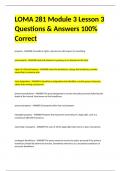 LOMA 281 Module 3 Lesson 3 Questions & Answers 100% Correct