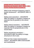 ARDMS BREAST REGISTRY EXAMS  Questions and Answers (2024 / 2025) | 100% Correct Verified Answers Graded A+