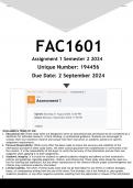 FAC1601 Assignment 1 (ANSWERS) Semester 2 2024 - DISTINCTION GUARANTEED