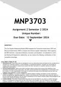 MNP3703 Assignment 2 (ANSWERS) Semester 2 2024 - DISTINCTION GUARANTEED