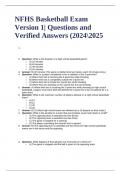 NFHS Basketball Exam Version 1| Questions and Verified Answers (20242025